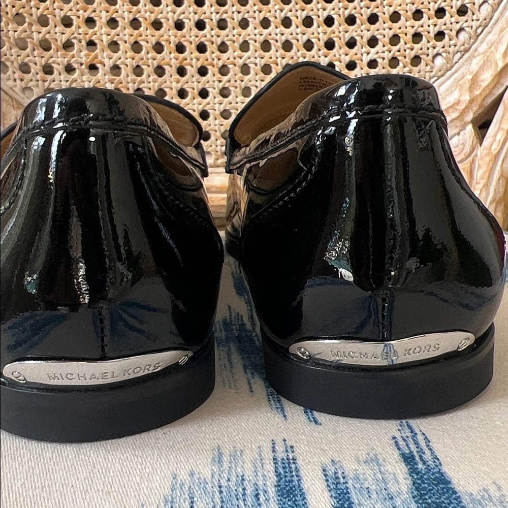 Michael Kors Shiny Black Loafers 5.5 - Picture 4 of 7